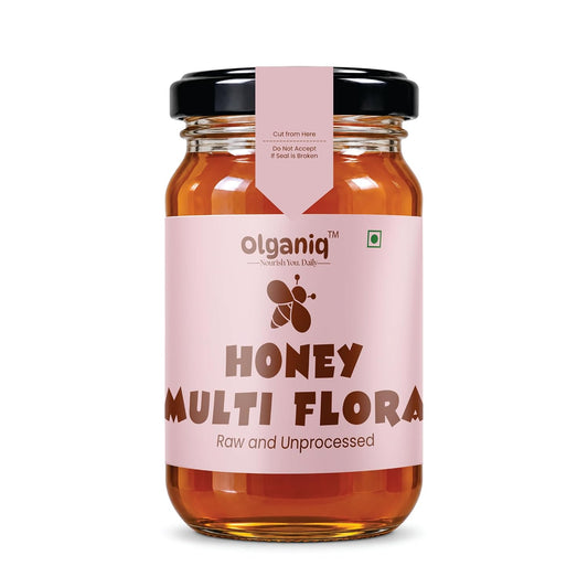 Item Name: Olganiq™ Multiflora 500gm Honey – 100% Raw & Pure, Unfiltered Natural Honey | No Added Sugar, No Preservatives | Rich Floral Taste for Daily Wellness Olganiq