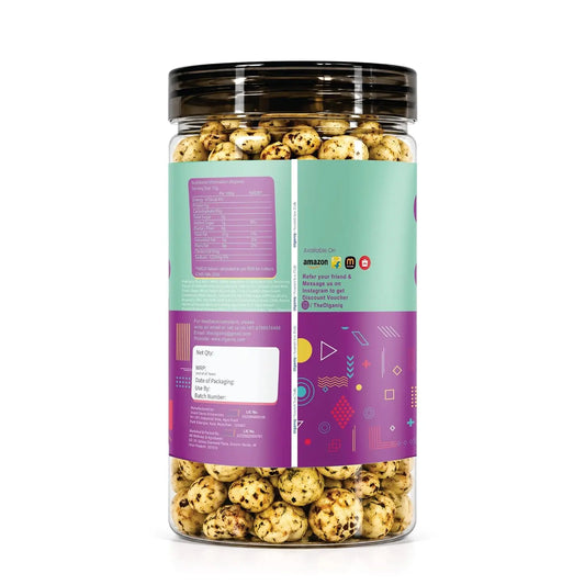 Olganiq Roasted and Pudina Masala Flavoured Makhana 80gm | Namkeen Snacks & Puffed Snacks | Healthy Snack | Cholesterol Free | Gluten Free | Rich In Protein & Fiber