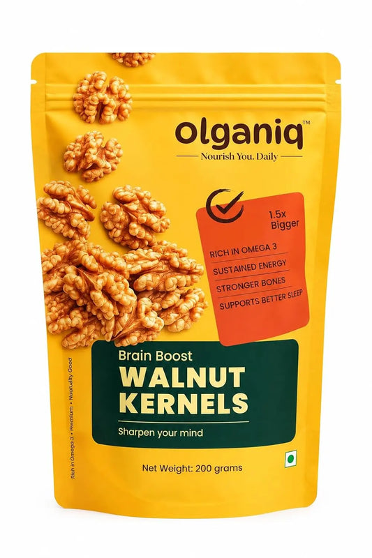 Olganiq - Chile Walnuts | 200 g | Walnut Without Shell | Naturally Rich in Omega-3 Fatty Acids and Antioxidants | Crunchy and Crisp | No artificial & No added preservatives