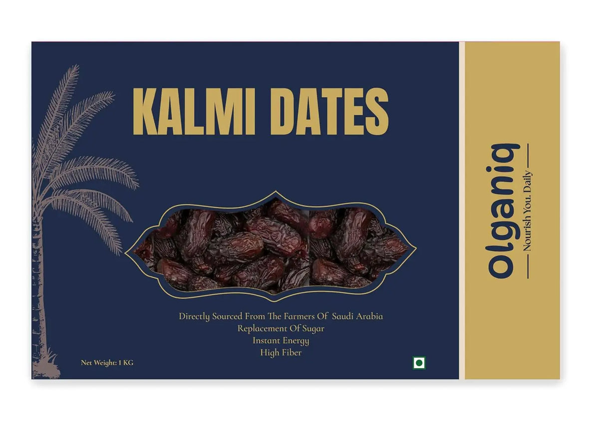 Olganiq Kalmi/Safawi Premium International Queen Dates 1kg | Khajur/Khajoor | Healthy Snacks | Dry Dates | Soft & Sweet | Natural Sweetness | No Preservatives