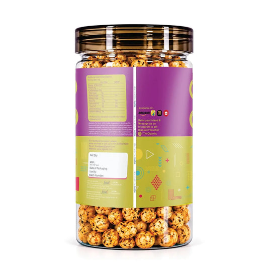 Olganiq Roasted and Flavoured Cheese Tomato Makhana 80 gm | Namkeen Snacks & Puffed Snacks | Healthy Snack | Cholesterol Free | Gluten Free | Rich In Protein & Fiber