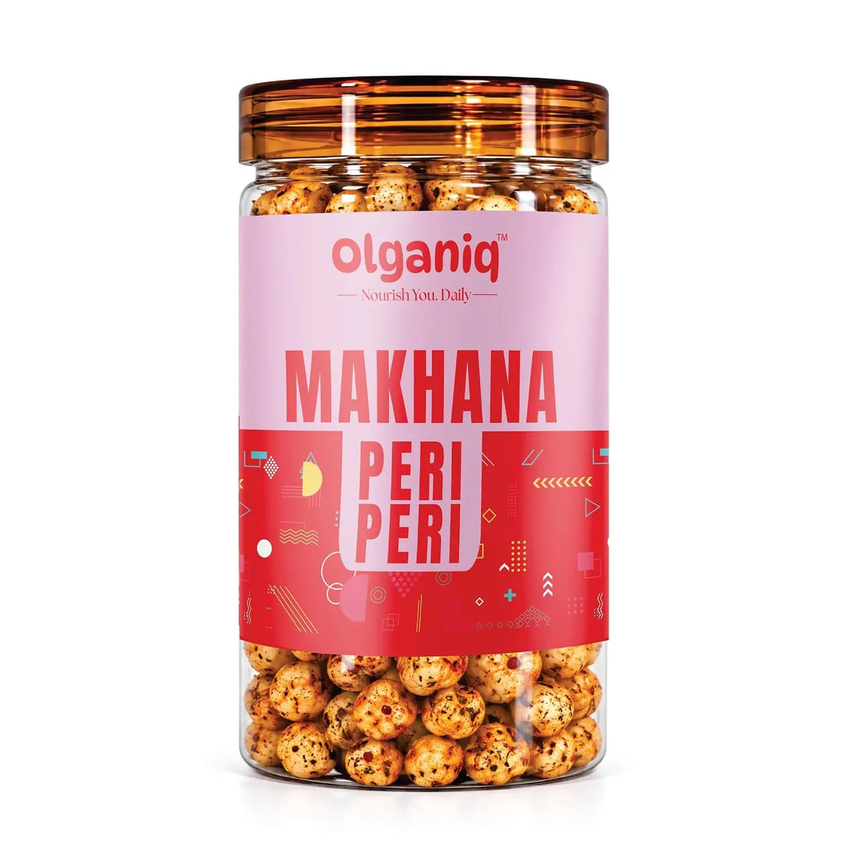 Olganiq Roasted and Flavoured Makhana | Peri Peri Makhana | Namkeen Snacks & Puffed Snacks | Healthy Snack | Cholesterol Free | Gluten Free | Rich In Protein & Fiber