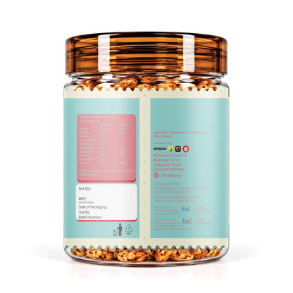 Olganiq Peri Peri Protein Beans (200gm) | Soyabean & Edamame Snack | Roasted | High in Protein and Fibre | Easy Digestive Olganiq