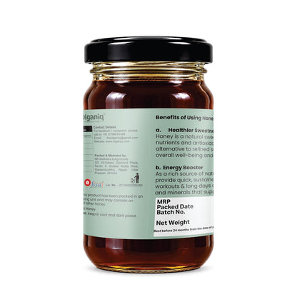 Olganiq Tulsi Honey | 500gm | Raw & Unprocessed | Sugar Replacement Olganiq
