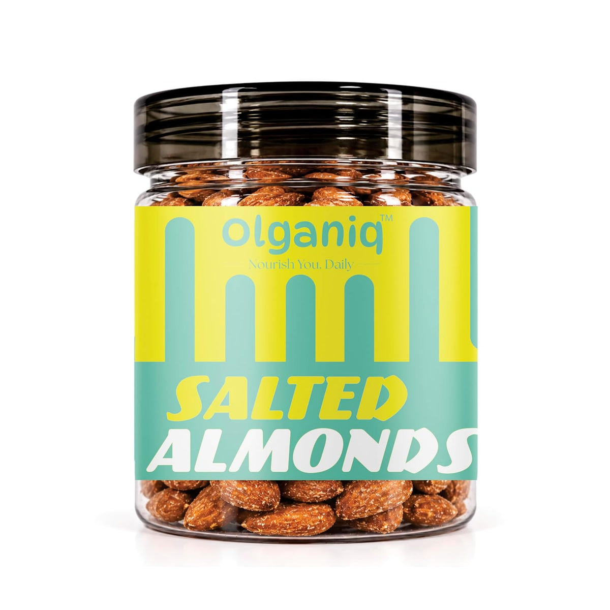 Olganiq Californian Almonds Roasted & Salted 250g, Dry Fruit, High Protien Snack and Super Healthy Crunchy Nuts Olganiq